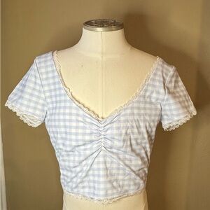 LoveShackFancy Kudura Gingham Print Active Top